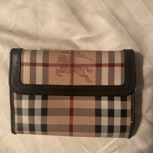Classic Burberry wallet card, bill and coin holder. Very Loved